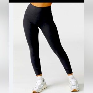 Joah Brown rib knit leggings